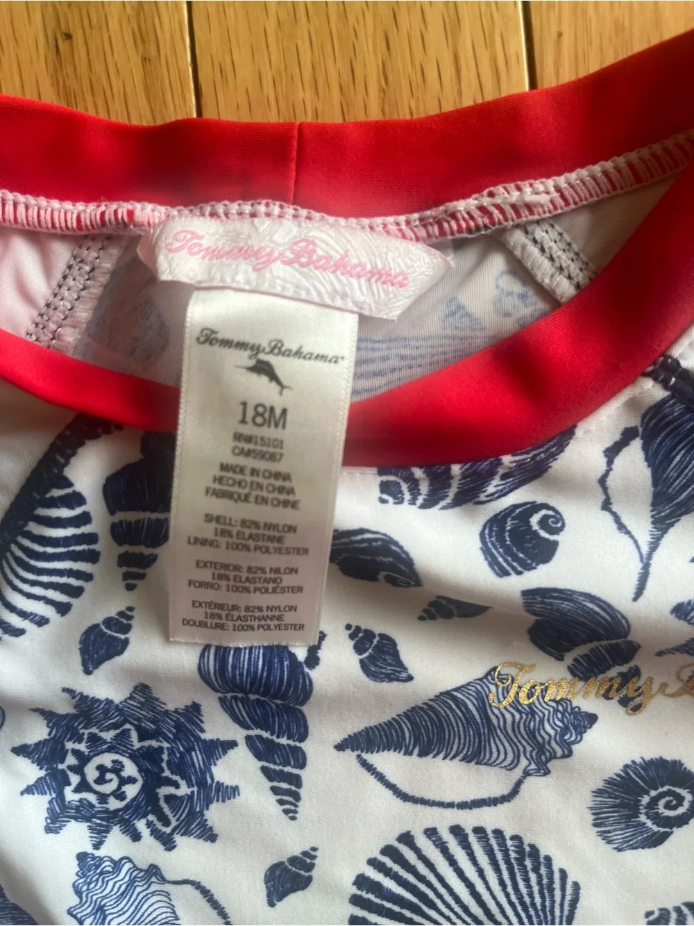Tommy Bahama‎ 18mth Navy Shell Print Swimsuit